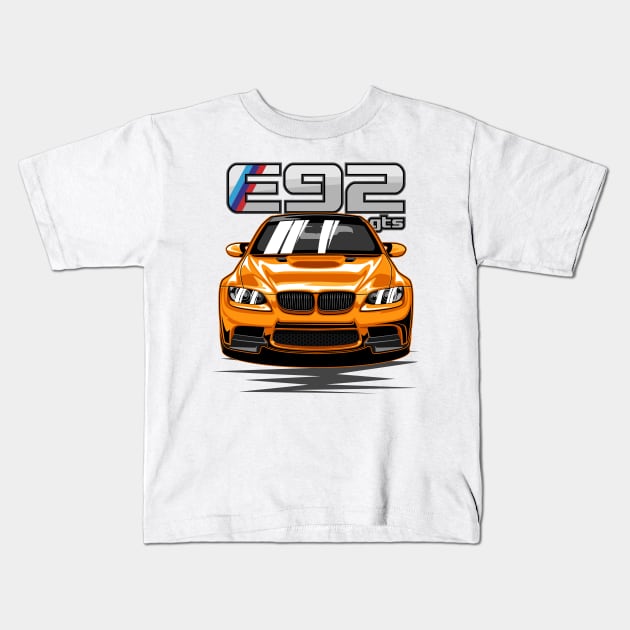 BMW M3 E92 GTS Kids T-Shirt by idrdesign